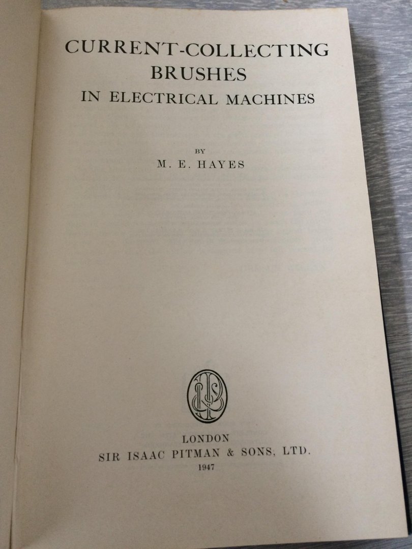 Hayes - Current collecting brushes in electrical machines