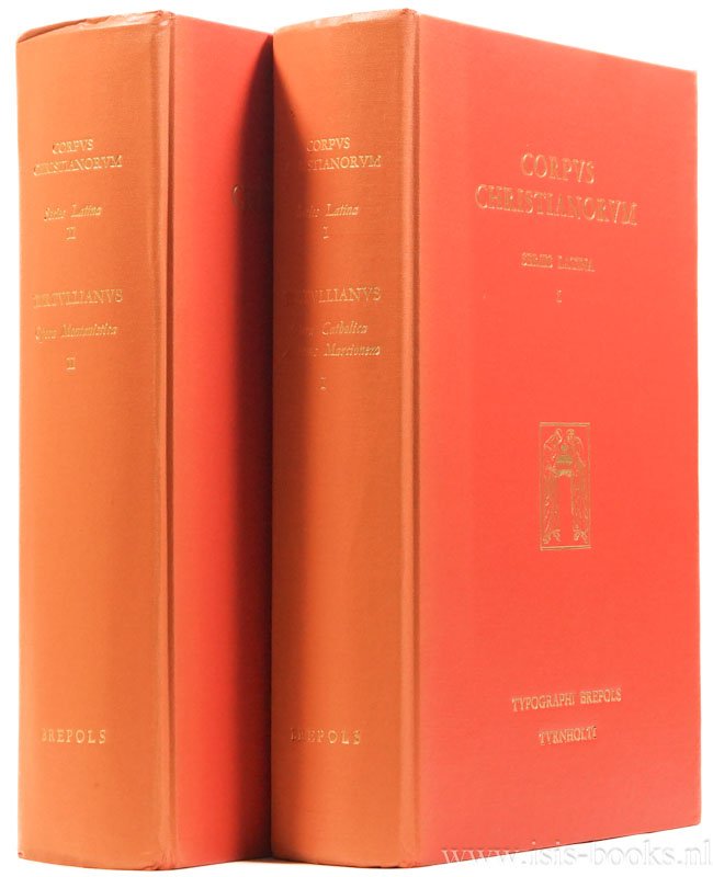 TERTULLIANUS, TERTULLIANI - Quinti septimi Florentis Tertulliani opera. Complete in 2 volumes.