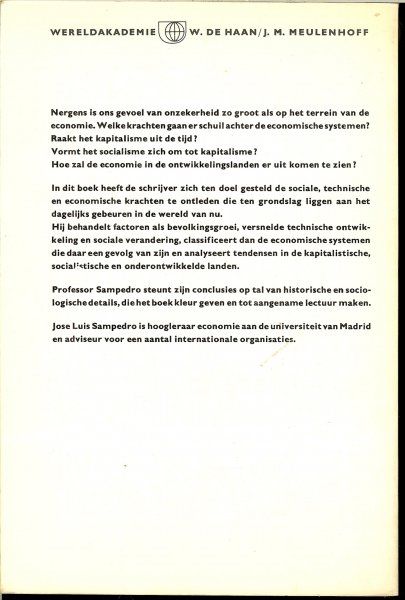 Sampedro, Jose L .. met heel veel Illustraties en zwart -wit - foto's - Het krachtenveld der wereldeconomie