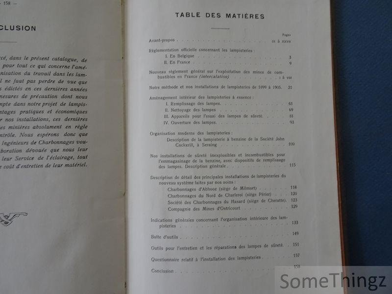 Anon. / H. Joris / Fabrique Liégeoise de lampes de sûreté. - Lampes pour mines. Lampisteries de charbonnage. Fabrique Liégeoise de lampes de sûreté S.A. [2 vols.]