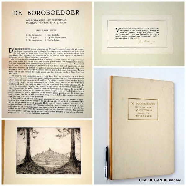 POORTENAAR, J., - De Boroboedoer, zes etsen. Inleiding van N.J. Krom.