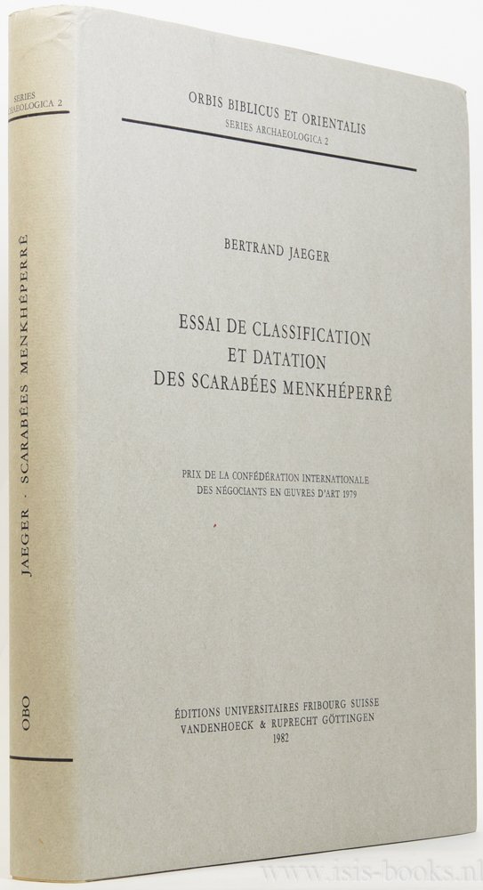 JAEGER, B. - Essai de classification et datation des scarabées Menkhéperrê.