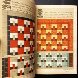 CGCB WASSERBILLIG - Carreaux grès cérame fin vitrifiés. Album 37. Compagnie Générale de la Céramique du Batiment SA. Usine de Wasserbillig (Luxembourg).