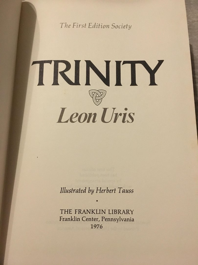 Leon Uris - The first edition Society; Trinity