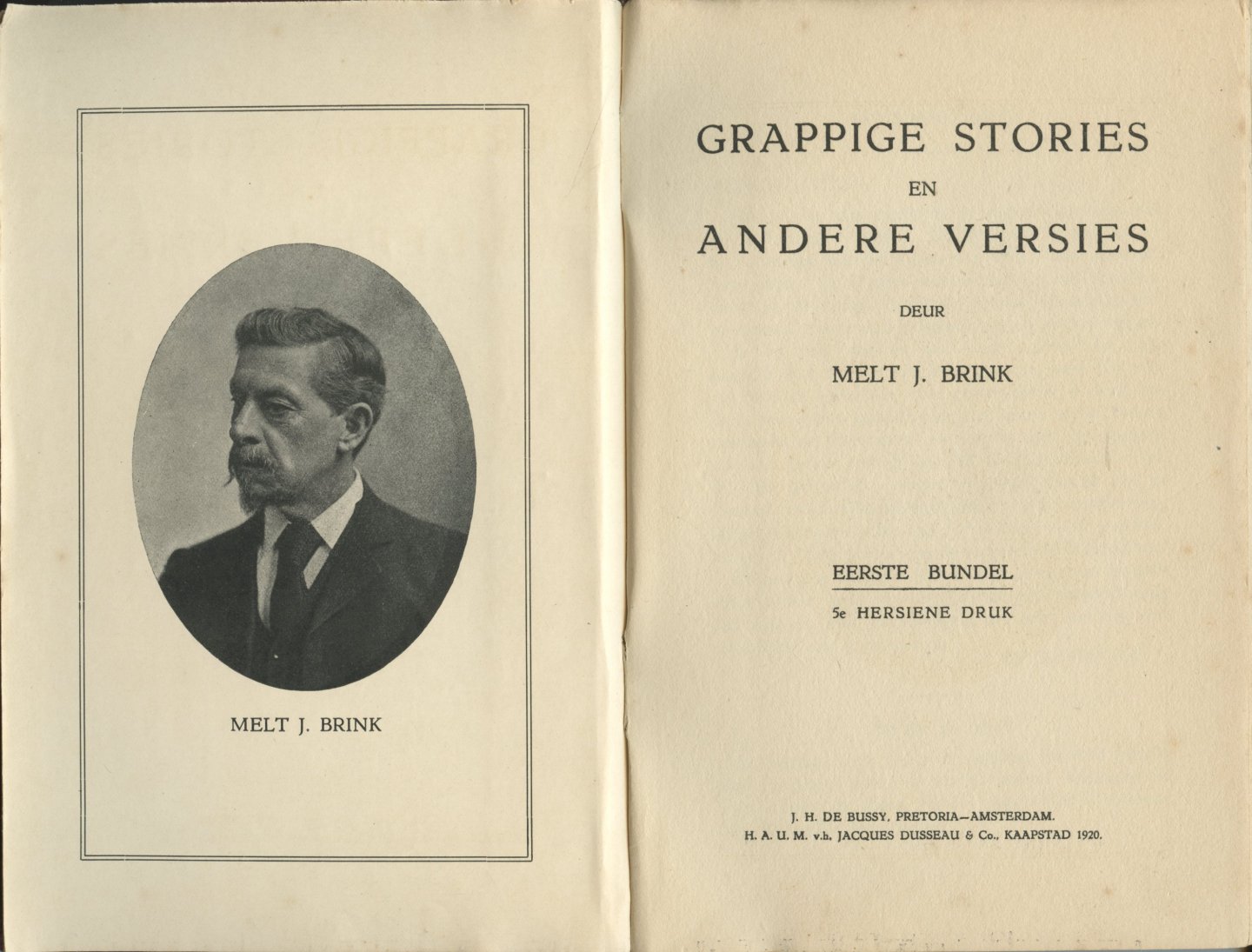 Brink, Melt.J. - Grappige stories en andere versies. Eerste bundel