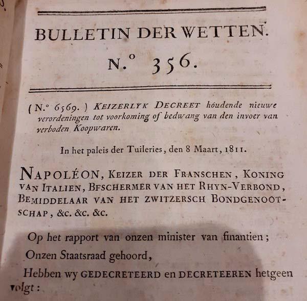 Napoleon - Bulletin der Wetten 355-361 (1811)