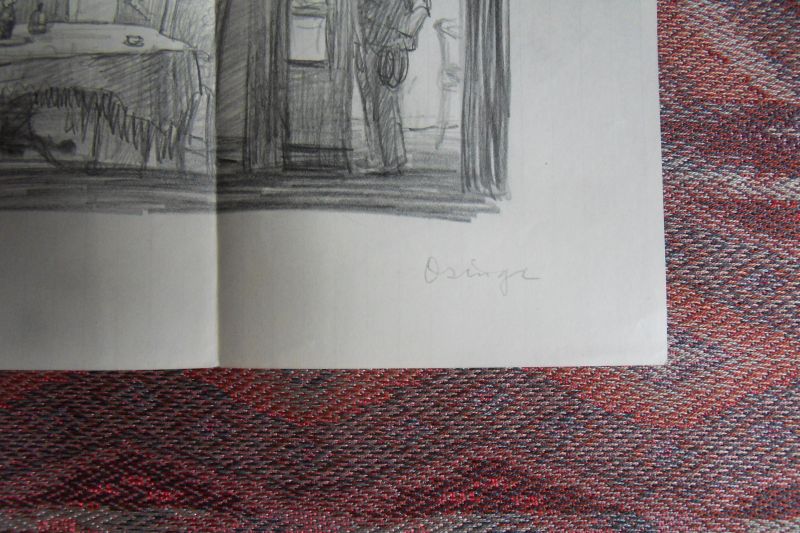 Osinga, Marten. [ waarschijnlijk / mogelijk uit direct familiebezit - zie verder ]. - Het Trappenhuis. [ ! Met twee originele tekeningen van de auteur ].