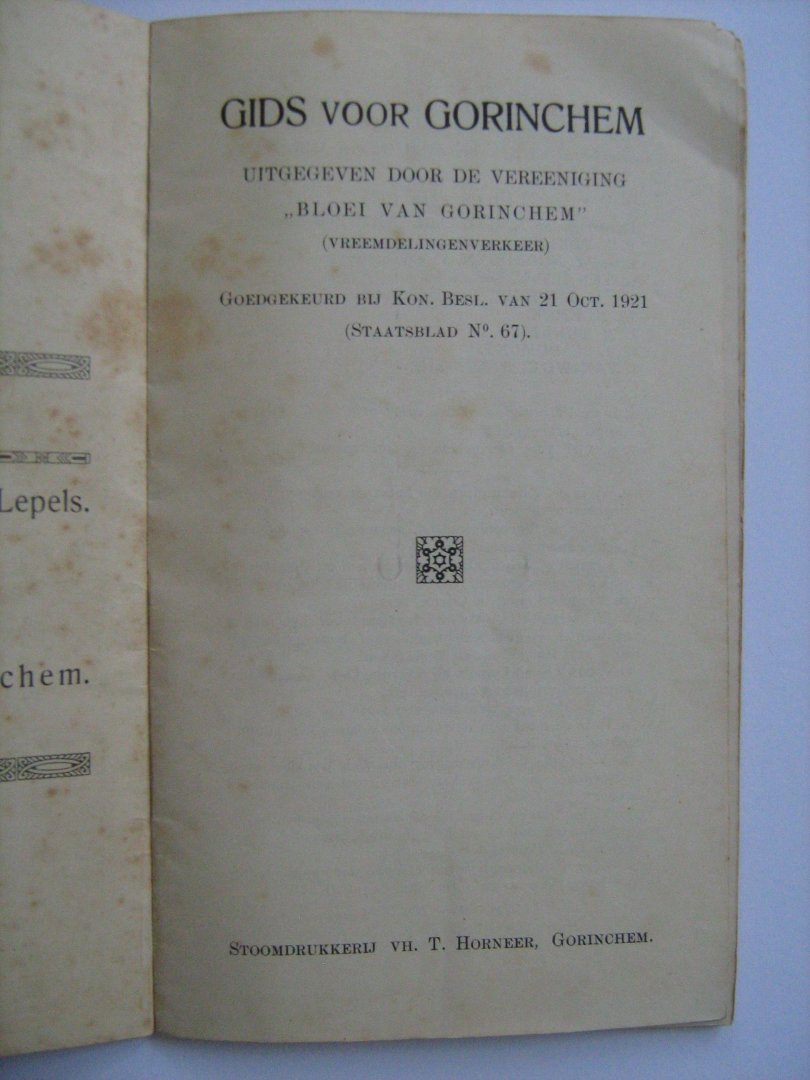  - GIDS voor GORINCHEM Gorkum (plm 1925)