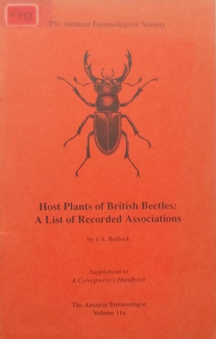 J.A Bullock - Host Plants of British Beetles A List of Recorded Associations