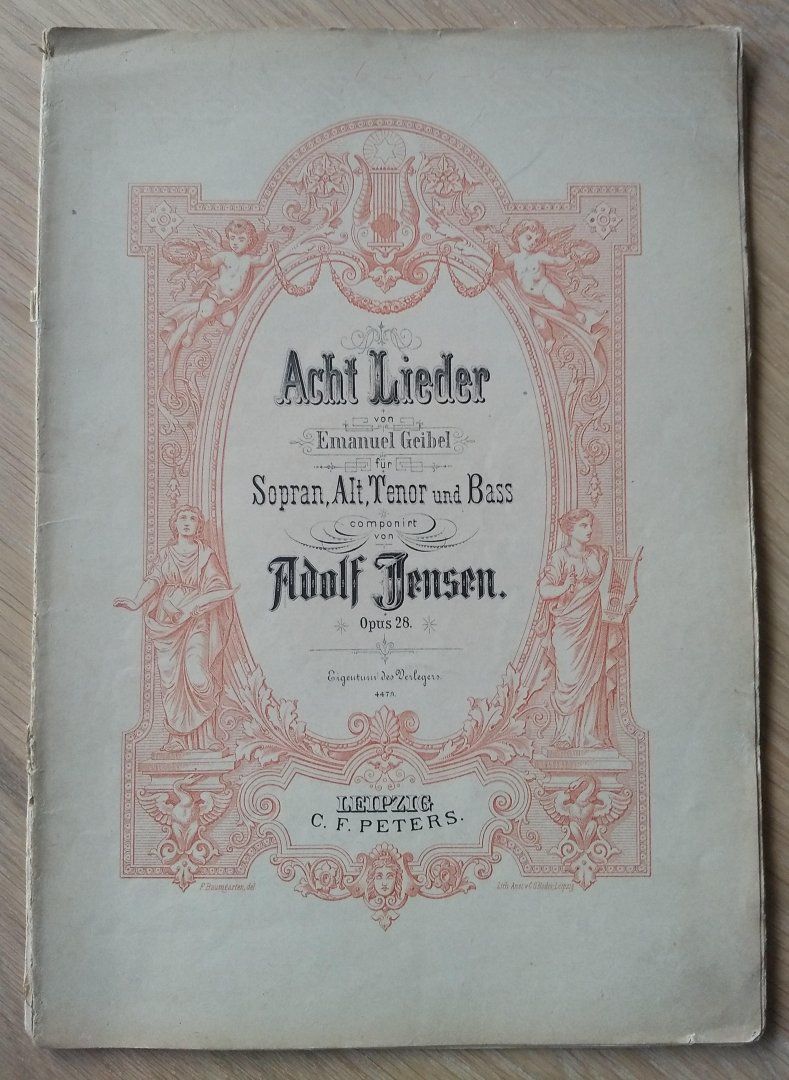 Jensen, Adolf - ACHT LIEDER -  für SOPRAN, ALT, TENOR, und BASS- Opus 28