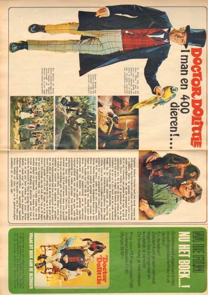 Diverse  tekenaars - PEP 1968 nr. 10, stripweekblad, 9 maart 1968 met o.a. DIVERSE STRIPS (ROODBAARD/MICHEL VAILLANT//RIK RINGERS/MICK TANGY/LUCKY LUKE/BLUEBERRY/ASTERIX/TOENGA)/BLUEBERRY (COVER )/DWS (POSTER 2 p. + 1 p.)/DOCTOR DOLITTLE (1,5 p.), goede staat