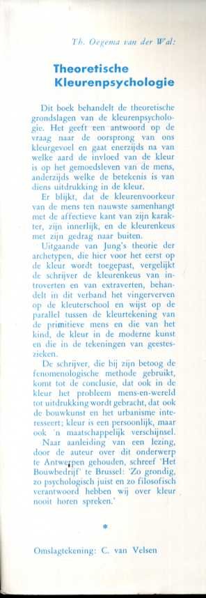 Oegema van der Wal, Th. - Proeve ener theoretische kleurenpsychologie.