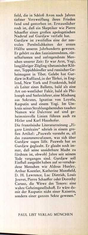 Pauwels, Louis - Gurdjew Der Magier.