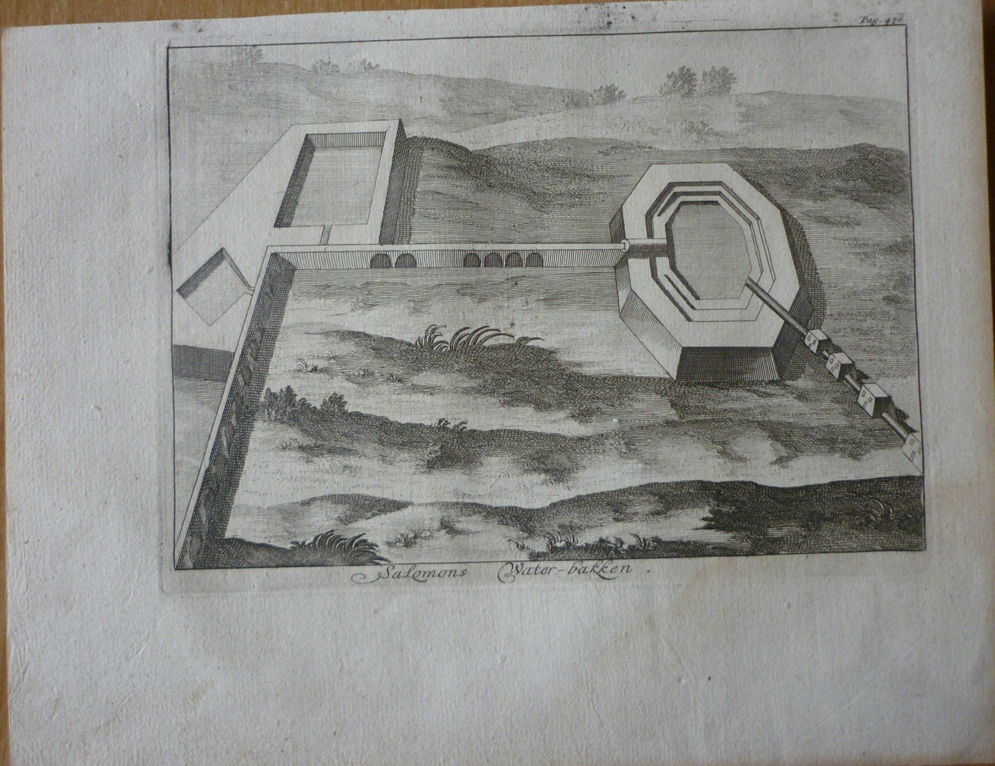 Halma, François - Salomons Water-bakken Originele gravure