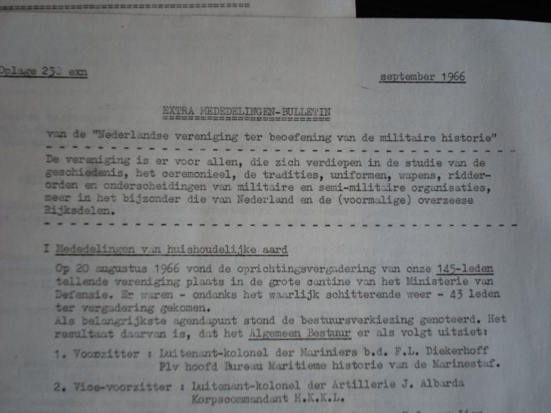  - Mededelingen -Bulletin Nederlandse Vereniging ter beoefening van de Militaire Historie