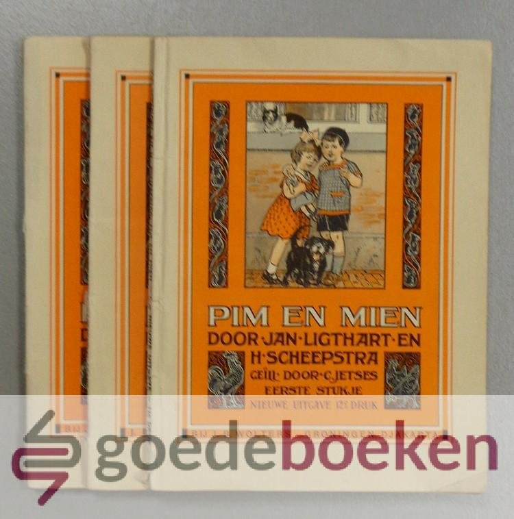 Ligthart en H. Scheepstra, Jan - Pim en Mien, 3 deeltjes --- Deel 1, 2, 3,