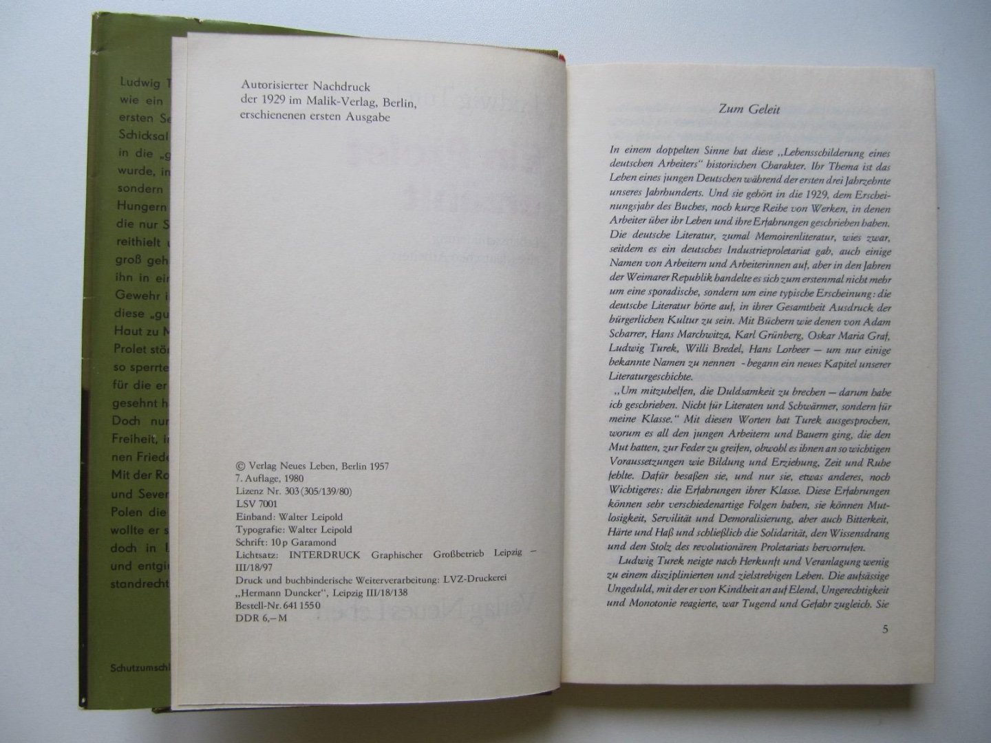 Ludwig Turek - Ein Prolet erzahlt; lebensschilderungeines deutschen Arbeiters