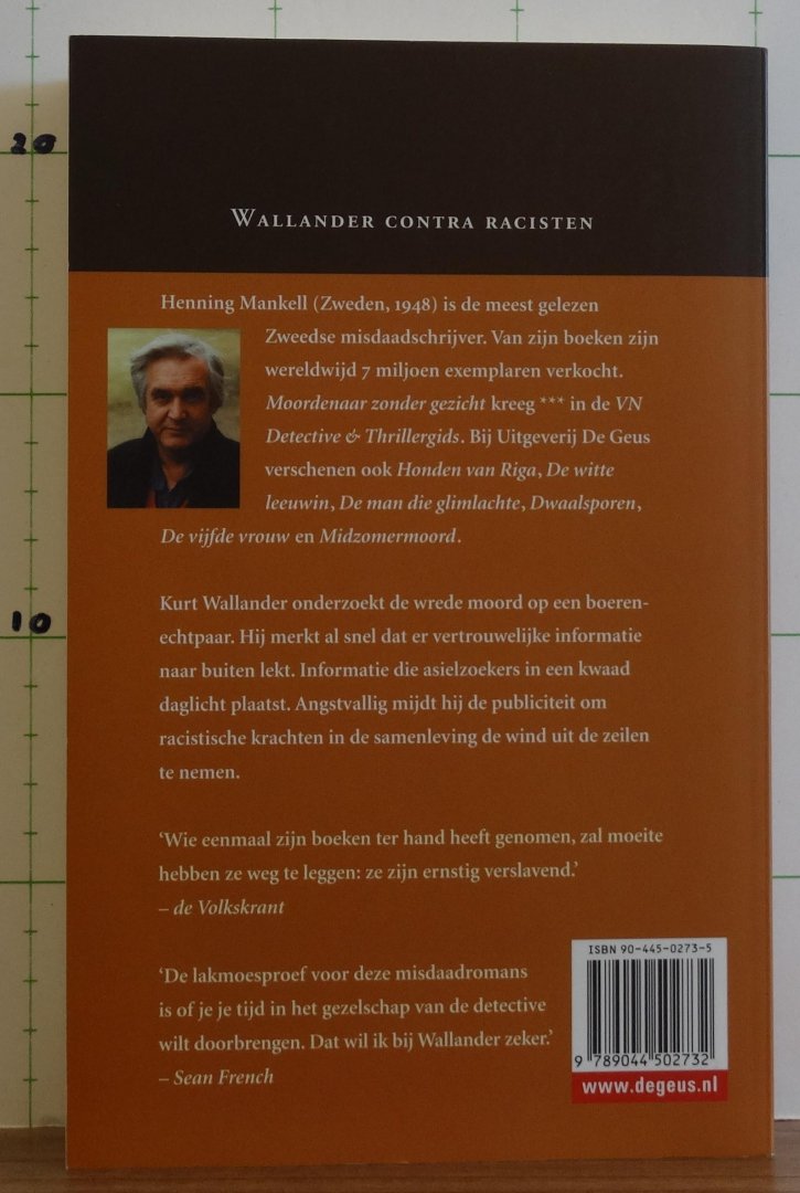 Mankell, Henning - inspecteur Wallander - moordenaar zonder gezicht