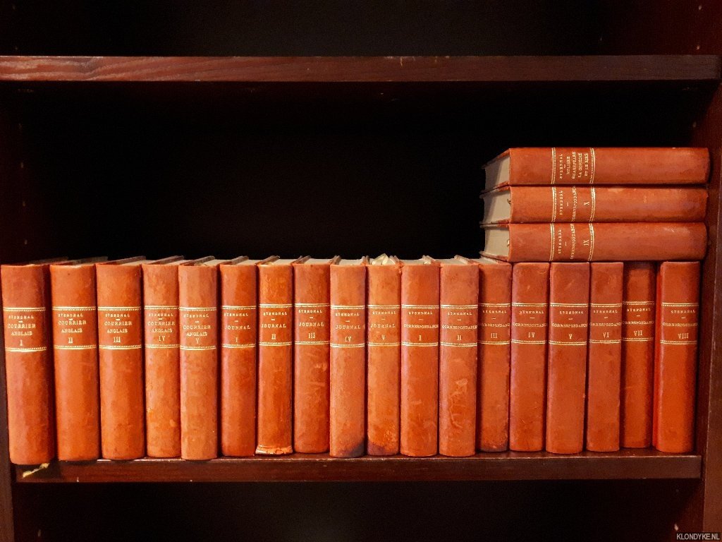 Stendhal - Courrier Anglais; Journal; Correspondance; Molière, Shakspeare, La comédie et le rire (21 volumes)