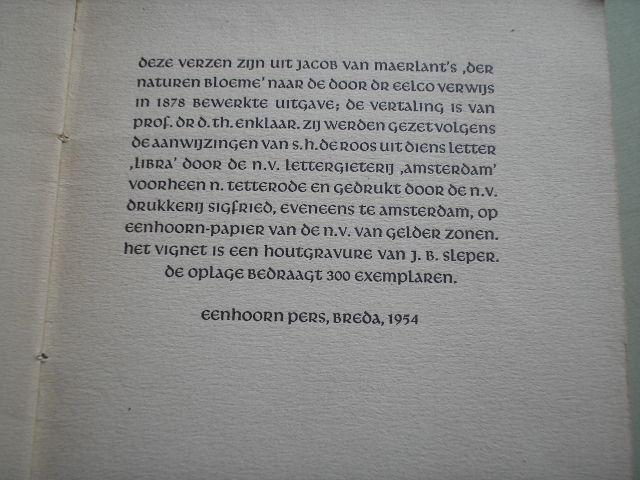 Maerlant, Jacob van - De Eenhoorn. Uit der Naturen Bloeme