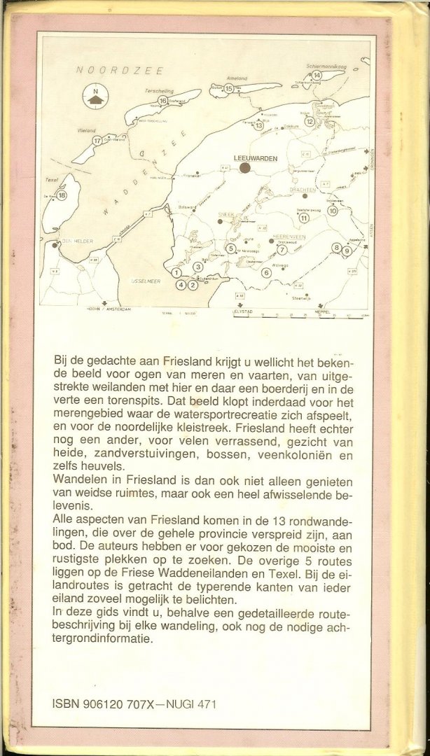 Thewissen M. T. en B. van Hapert met medewerking van J. Friedrichs  en Kaarten van M. Stenchlak - Friesland en de waddeneilanden ..  met routebeschrijvingen van 18 Wandeltochten van 9 - 18 kilometer lengte
