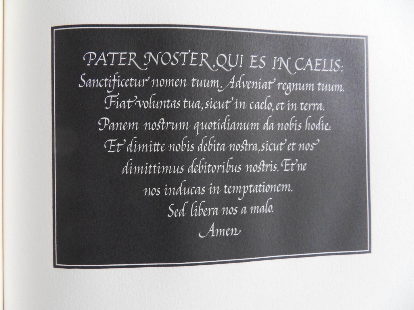 Wetselaar, Pieter (gecalligrafeerd door). - Pater Noster - Onze Vader. [ Genummerd exemplaar 55 / 175 ].