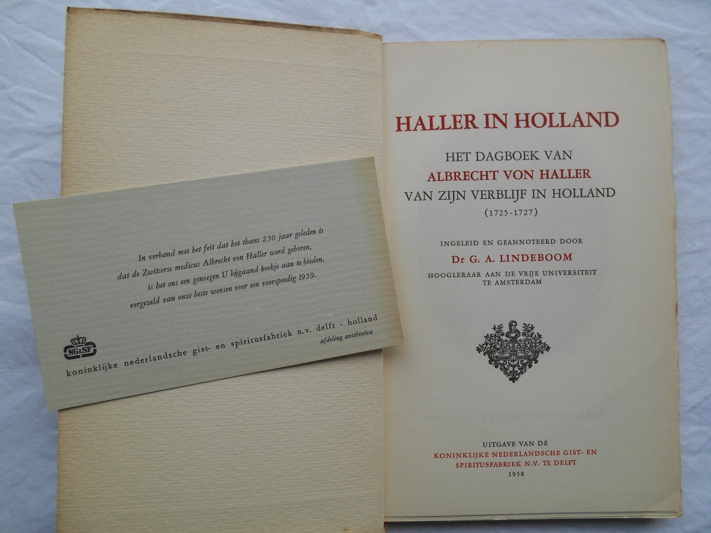 Lindeboom, G.A. - Haller in Holland - dagboek