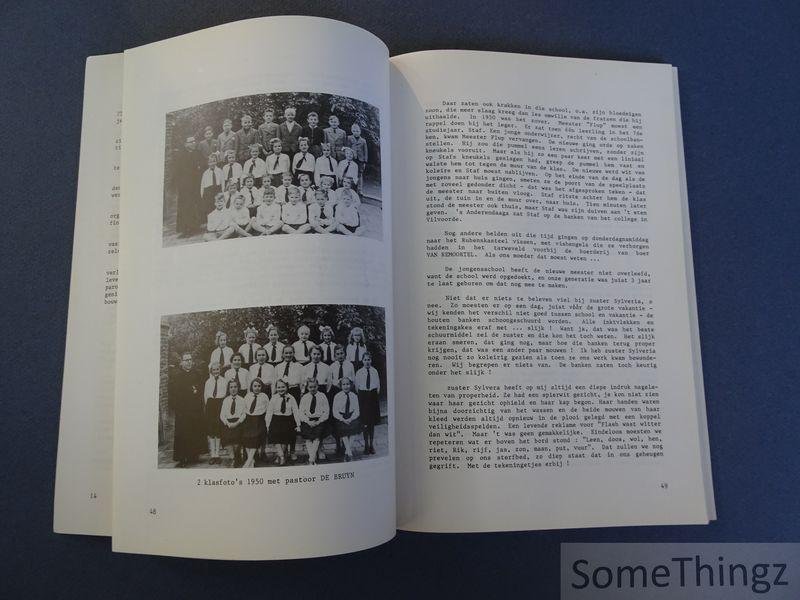 B. Thoelen, K. Mariën en M. De Valck. - 75 jaar parochie - zusters school Houtem.