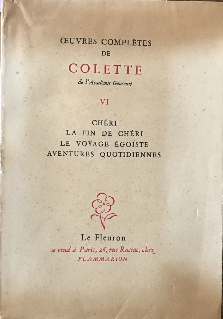 Colette - Oeuvres Complétes De Colette