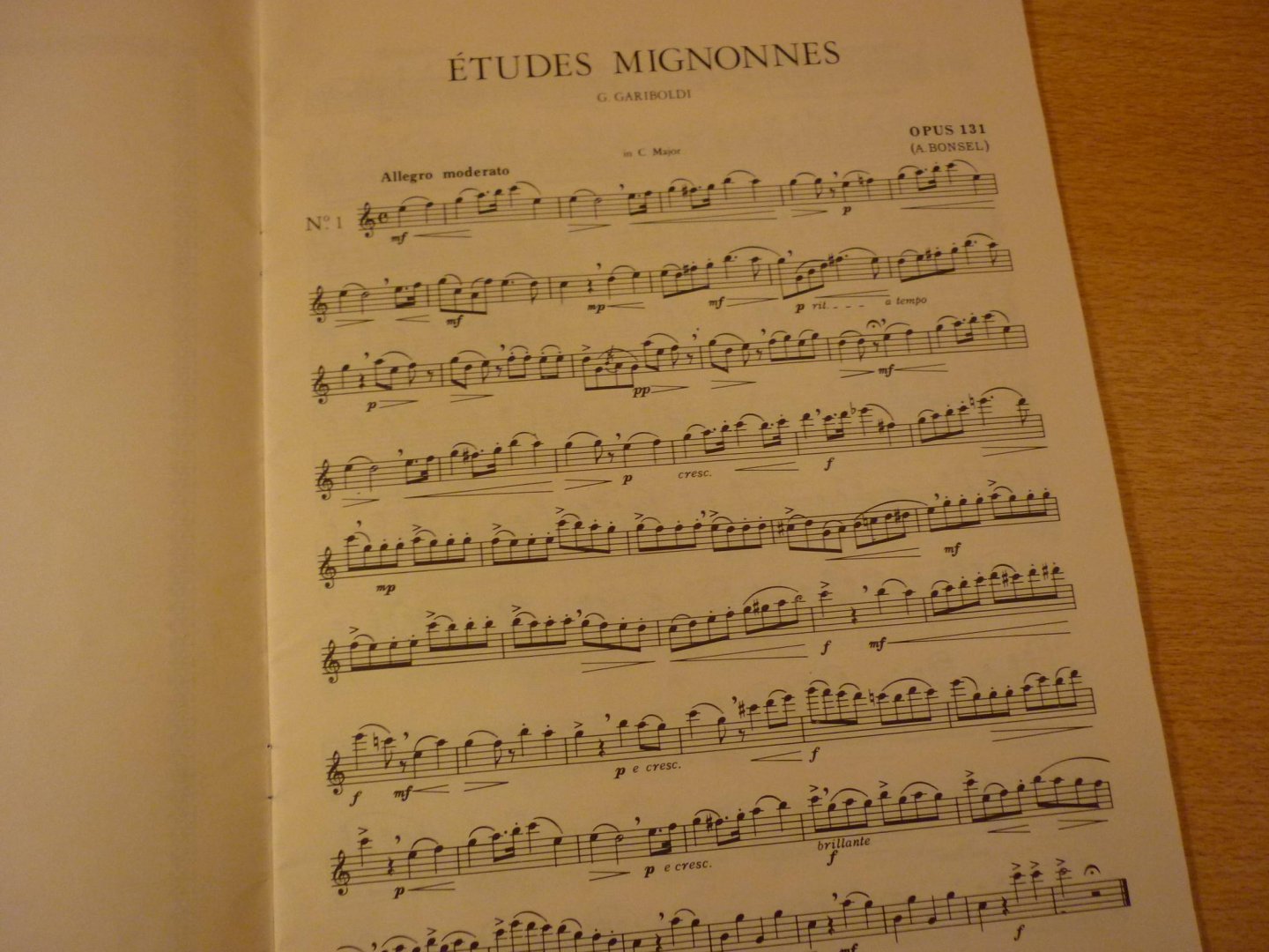 Gariboldi; G. - A. Bonsel - Etudes Mignonnes; Opus 131 pour Flute - A.Bonsel
