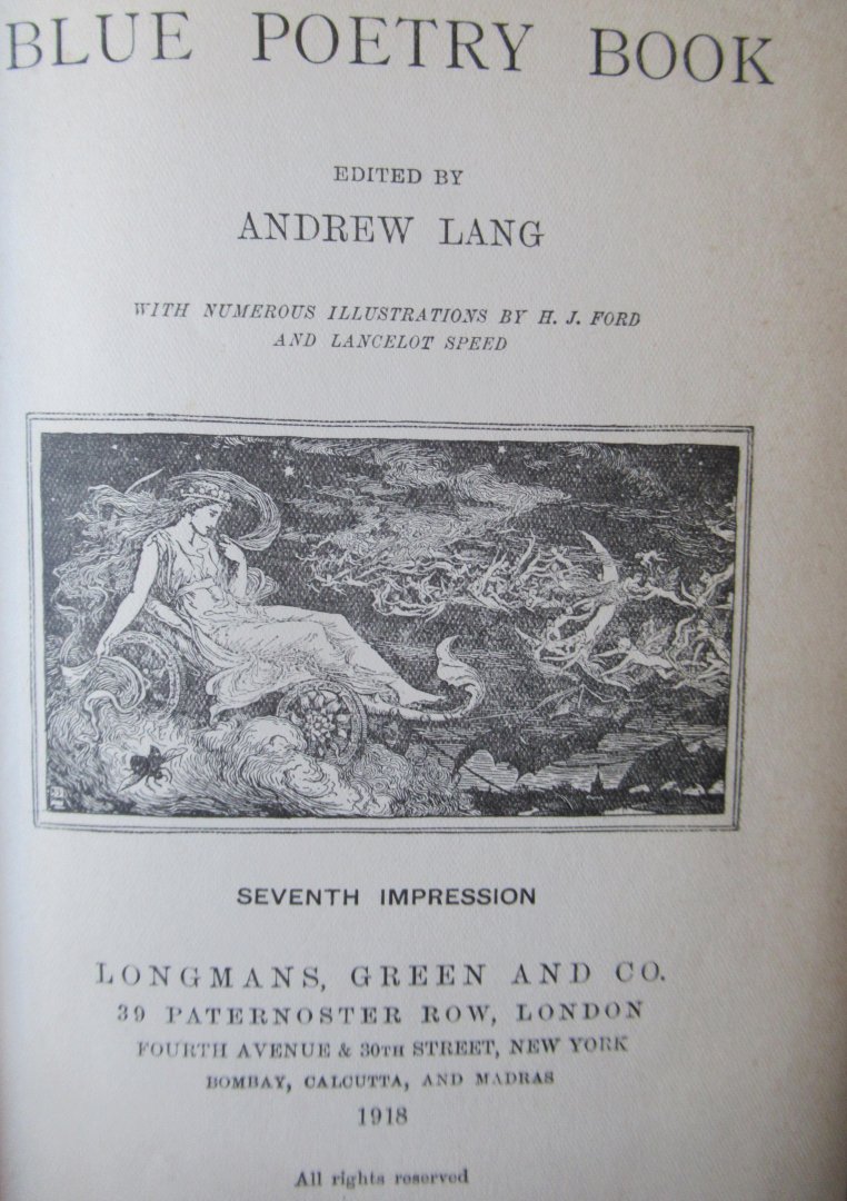Lang, Andrew, (editor) - The blue poetry book