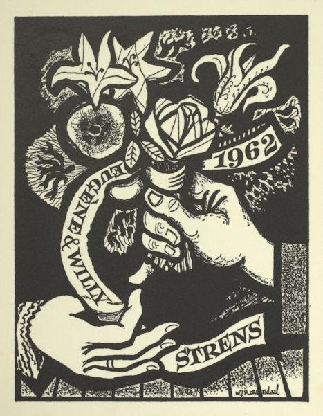 Rozendaal, W.J. - Nieuwjaarswens familie Strens, 1962.