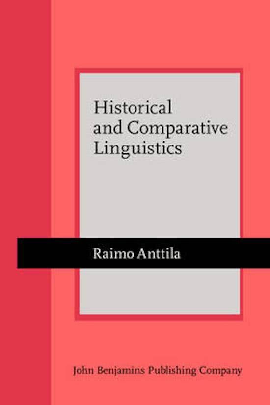 ANTTILA, RAIMO - Historical and comparative linguistics ... Second, revised edition