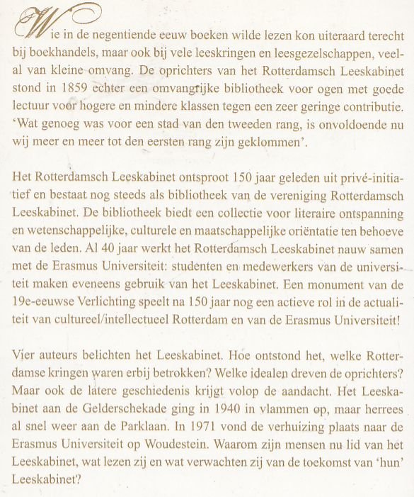 Duyvendak, Lizet; Pesch, Pierre ..et al. - Grenzeloos lezen : 150 jaar Rotterdamsch Leeskabinet