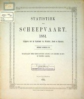Departement van Waterstaat, handel en nijverheid - Statistiek der Scheepvaart 1881 (Wilde Vaart)