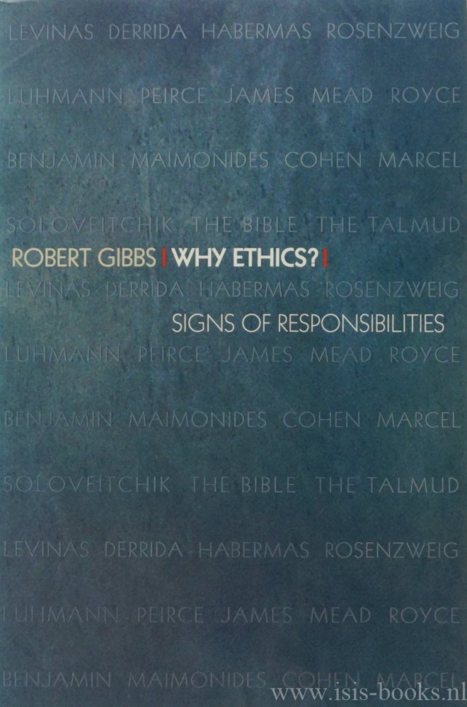 GIBBS, R. - Why ethics? Signs of responsibilities.