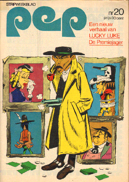 Diverse auteurs - PEP 1973 nr. 20, stripweekblad, 18 mei met o.a. DIVERSE STRIPS  (LUCKY LUKE/BLUEBERRY/KRAAIENHOVE/RIK RINGERS /RAVIAN/JORIS P.K./LUC ORIENT/PHILEMON/ TOENGA)/SUPERSISTER (1,5 p.)/LUCKY LUKE (COVER TEKENING) , goede staat