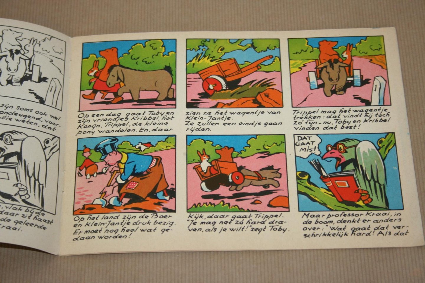 - Toby en Kribbel en Trippel - Op de boerderij  (Strips om te lezen en te kleuren)