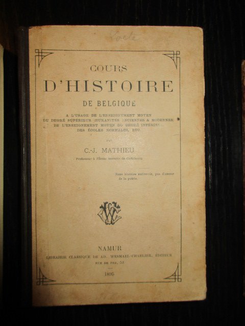 C.-J. Mathieu - Cours d'Histoire de Belgique