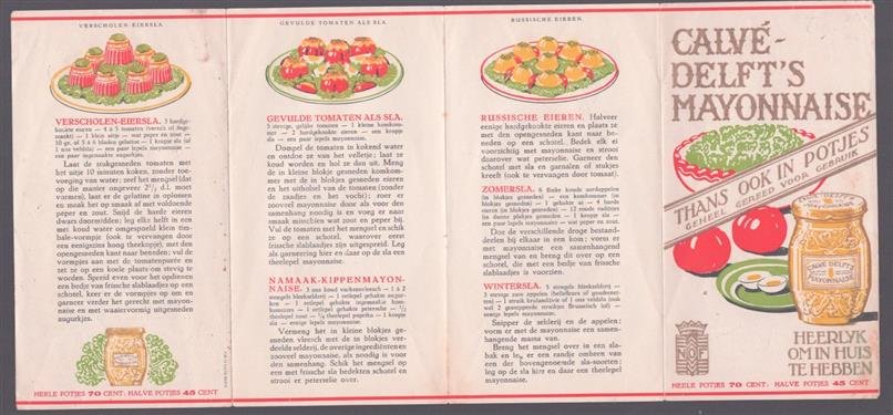 n.n - Calve Delft s Mayonaise - Thans ook in potjes - Heerlijk om in huis te hebben