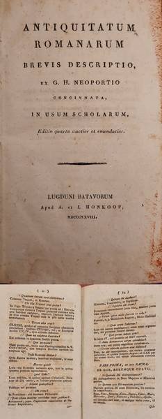 NIEUPOORT, HENDRIK - G.H. NEOPORTIO. - Antiquitatum Romanarum Brevis Descriptio, ex G. H. Neoportio concinnata, in usum scholarum, editio quarta.