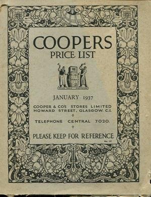  - COOPERS PRICE LIST JANUARY 1937