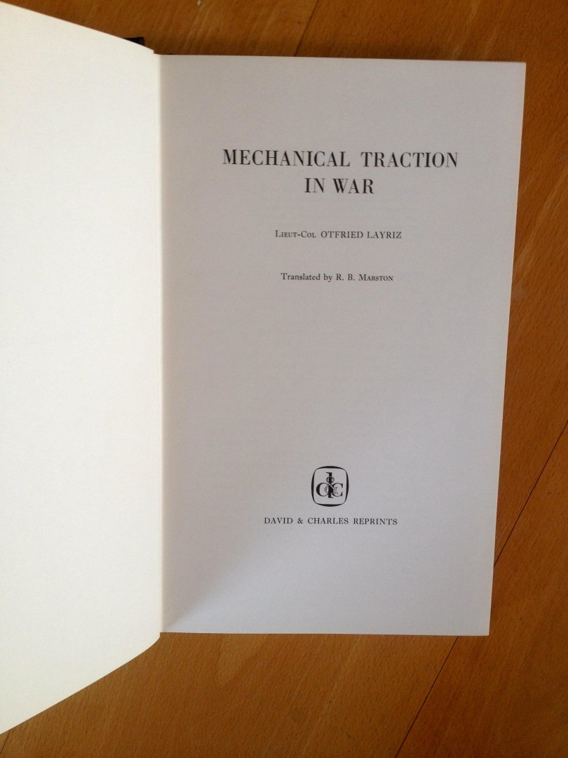 Layriz Otfried vert.Marston R.B. - Mechanical traction in war.