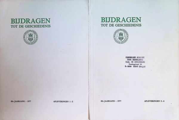  - Bijdragen tot de geschiedenis bijzonderlijk van het aloude hertogdom Brabant 60e jaargang 1977 compleet