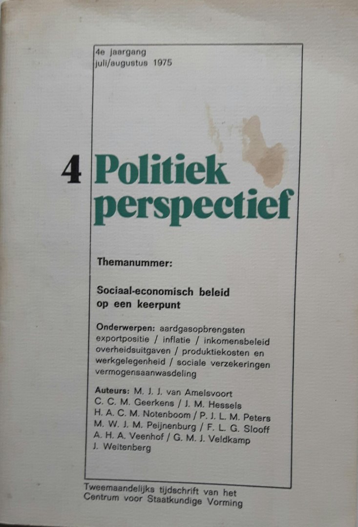 Bibo, F.A. / Cloudt, H.G. / Fijen, J.Chr.G. / Hoyinck, J.B.A. (red.) - Politiek perspectief