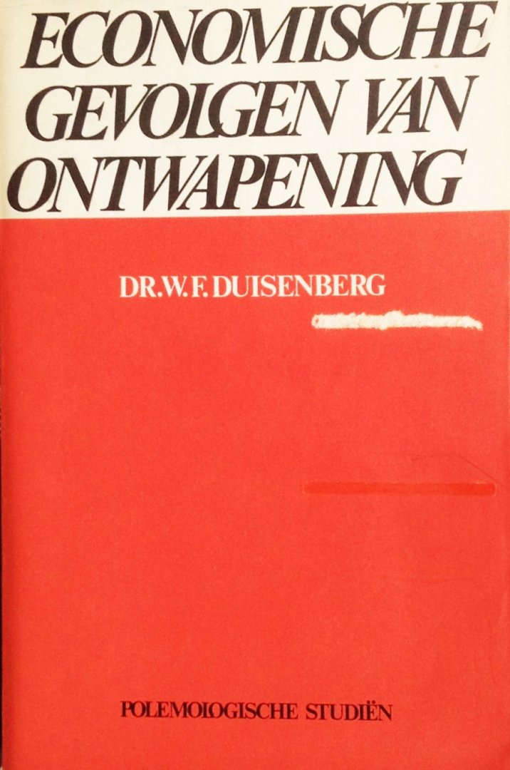 Duisenberg, W.F. - Economische gevolgen van ontwapening