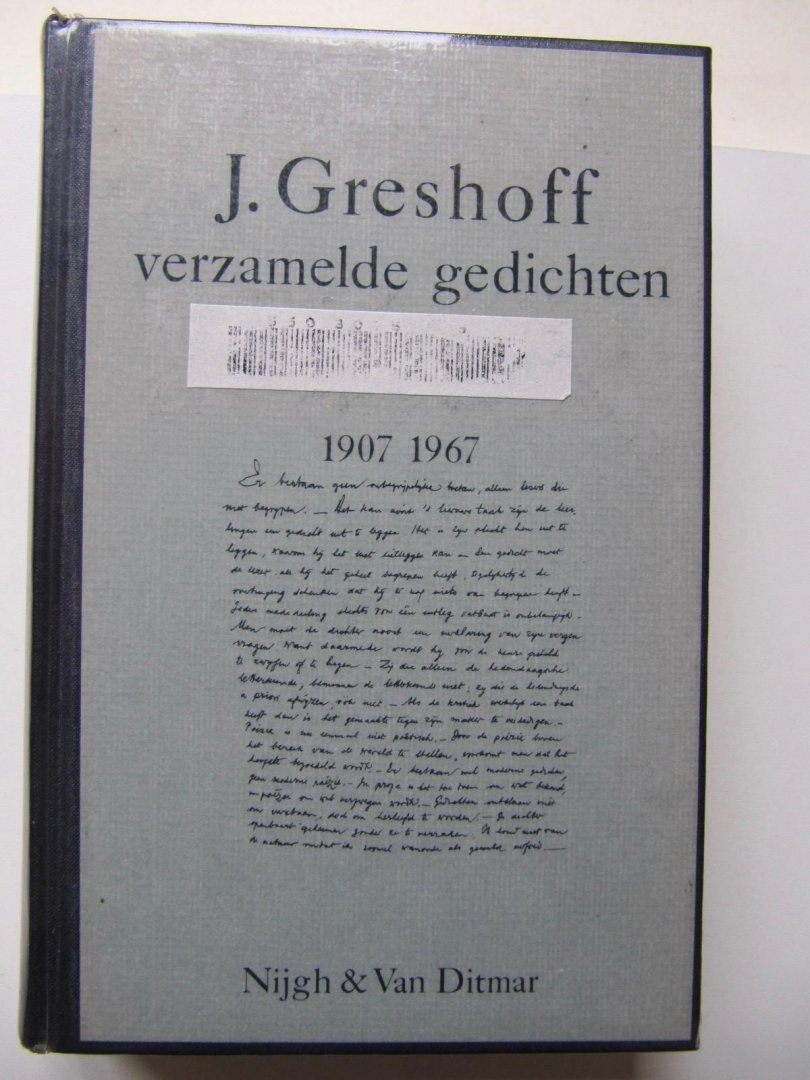J. Greshoff - Verzamelde Gedichten 1907 - 1967