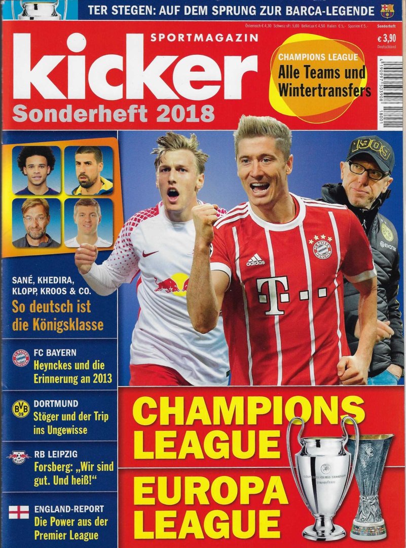 Mehrere - Kicker Sonderheft 2018 Champions League  Europa League