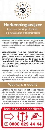  - boekenlegger: Herkenningswijzer lees- en schrijfproblemen bij volwassen Nederlanders