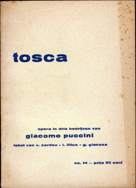 PUCCINI, Giacomo / Sardou e.a. - TOSCA